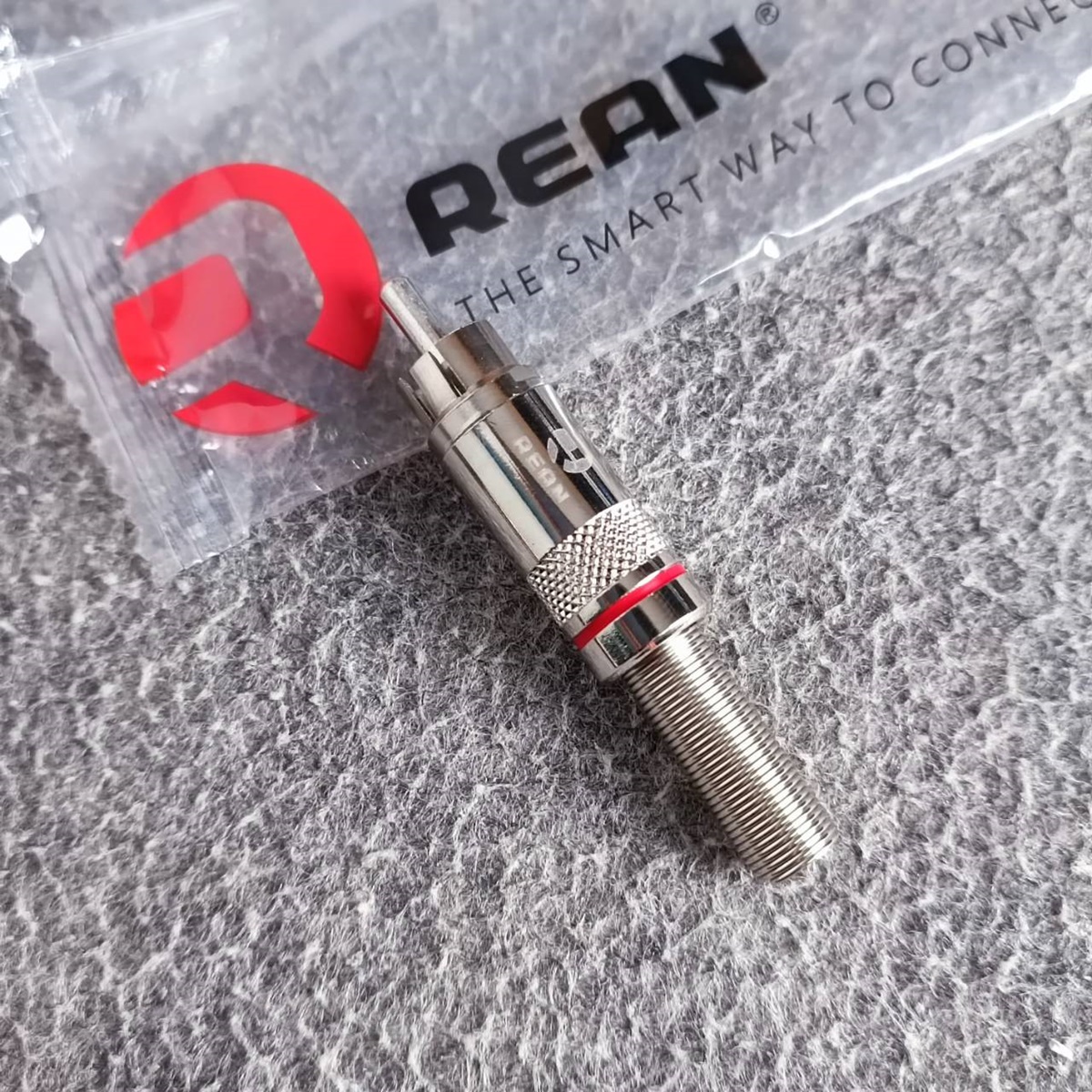 P.RCA REAN คาดสีแดง NYS-366-0-2 แจ็คอาร์ซีเอตัวผู้ ปลั๊ก RCA สำหรับเข้าสาย ต่อ สายสัญญาณ RCA เอไอ-ไพศาล