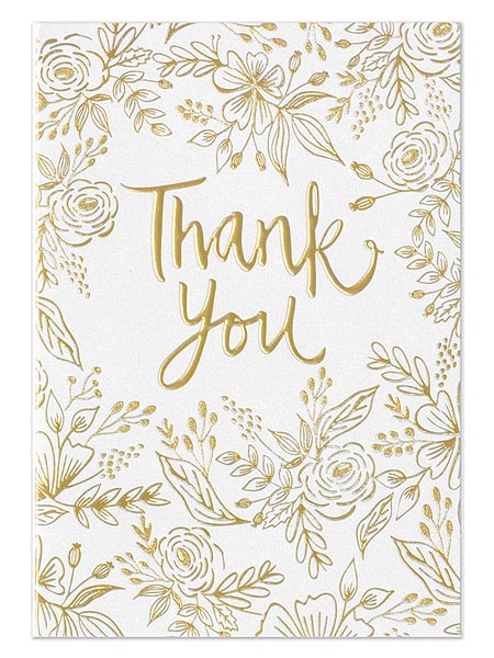 การ์ดขอบคุณ กระดาษมุก Thank You