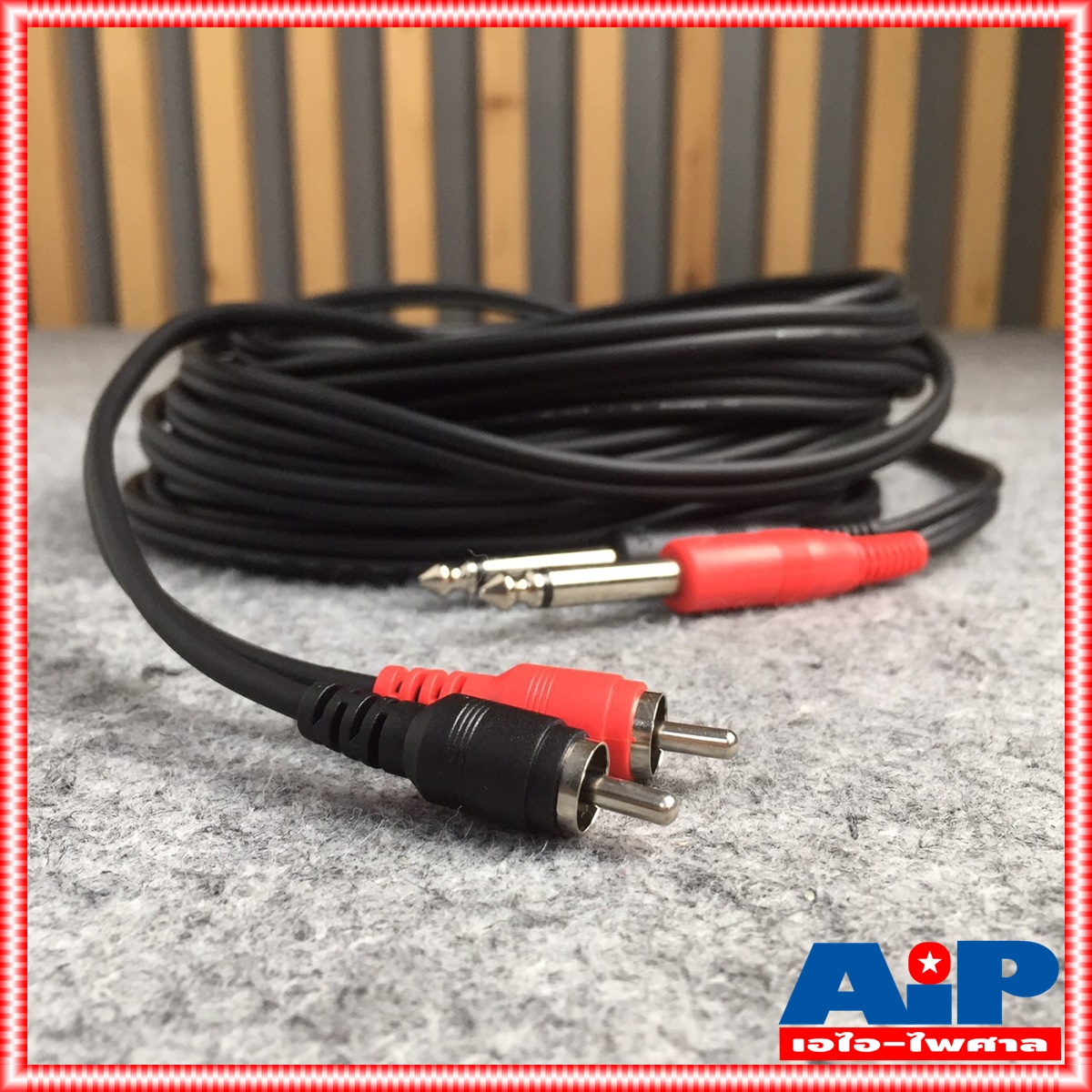 10เมตร DYNACOM J015-9 สาย P.RCAx2-P.MICx2 ความยาว 10เมตร ไดน่าคอม สาย RCA x2 ออก PHONE x2 10M สายอาร์ซีเอ ออก ไมค์ x2