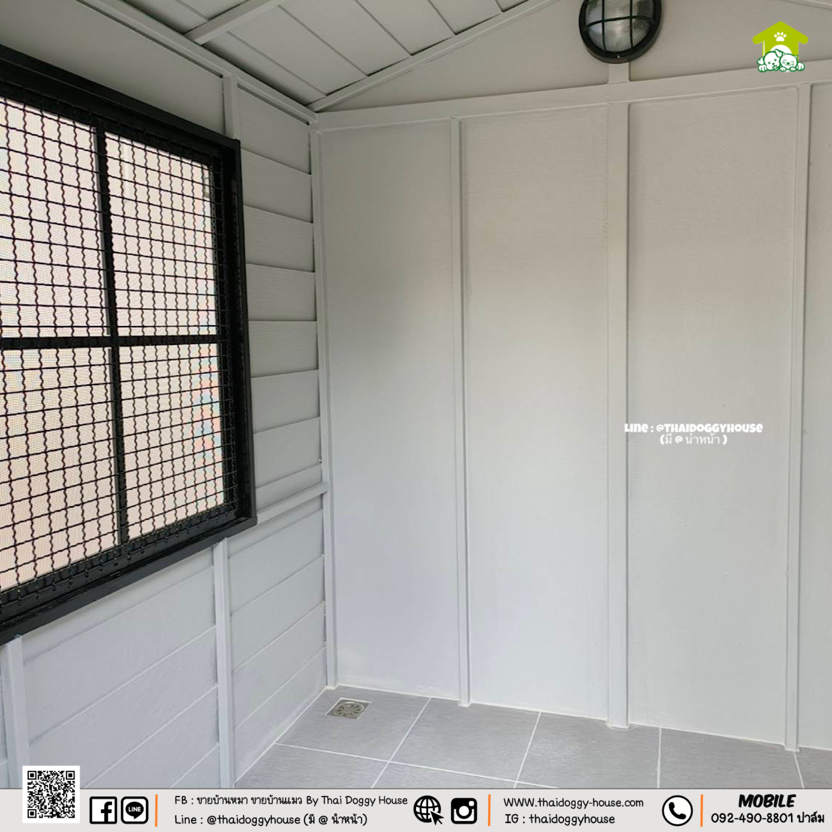 บ้านหมา บ้านแมว " 𝐍𝐎𝐑𝐃𝐈𝐂 𝐒𝐓𝐘𝐋𝐄 " มีตะแกรงเหล็ก มุ้งลวด พร้อมประตูบานสวิง ให้น้องๆเข้า-ออกเองได้ อากาศถ่ายเทได้ดี