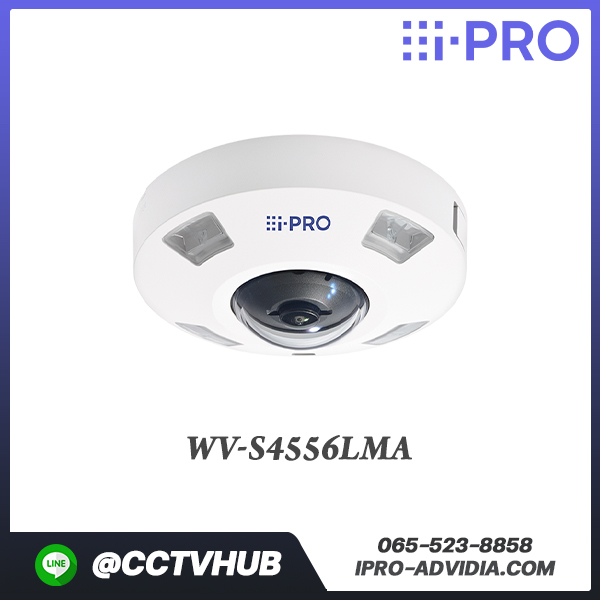 กล้อง i-PRO รุ่น WV-S4556LMA12MP Sensor IR In-vehicle 360 Fisheye Network Camera with AI engine