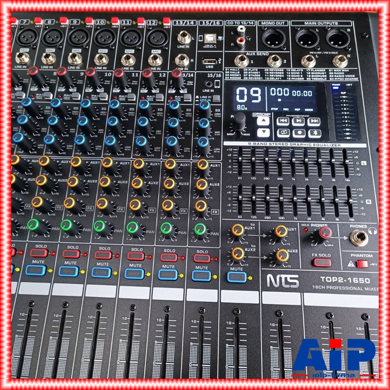 NTS TOP2-1650 POWERMIXER เอฟเฟคแท้ เพาเวอร์มิกเซอร์ มิกซ์NTS เครื่องเสียง เครื่องผสมสัญญาณเสียง เครื่องปรับแต่งเสียง MIX TOP2 1035 TOP21035 เอไอ-ไพศาล
