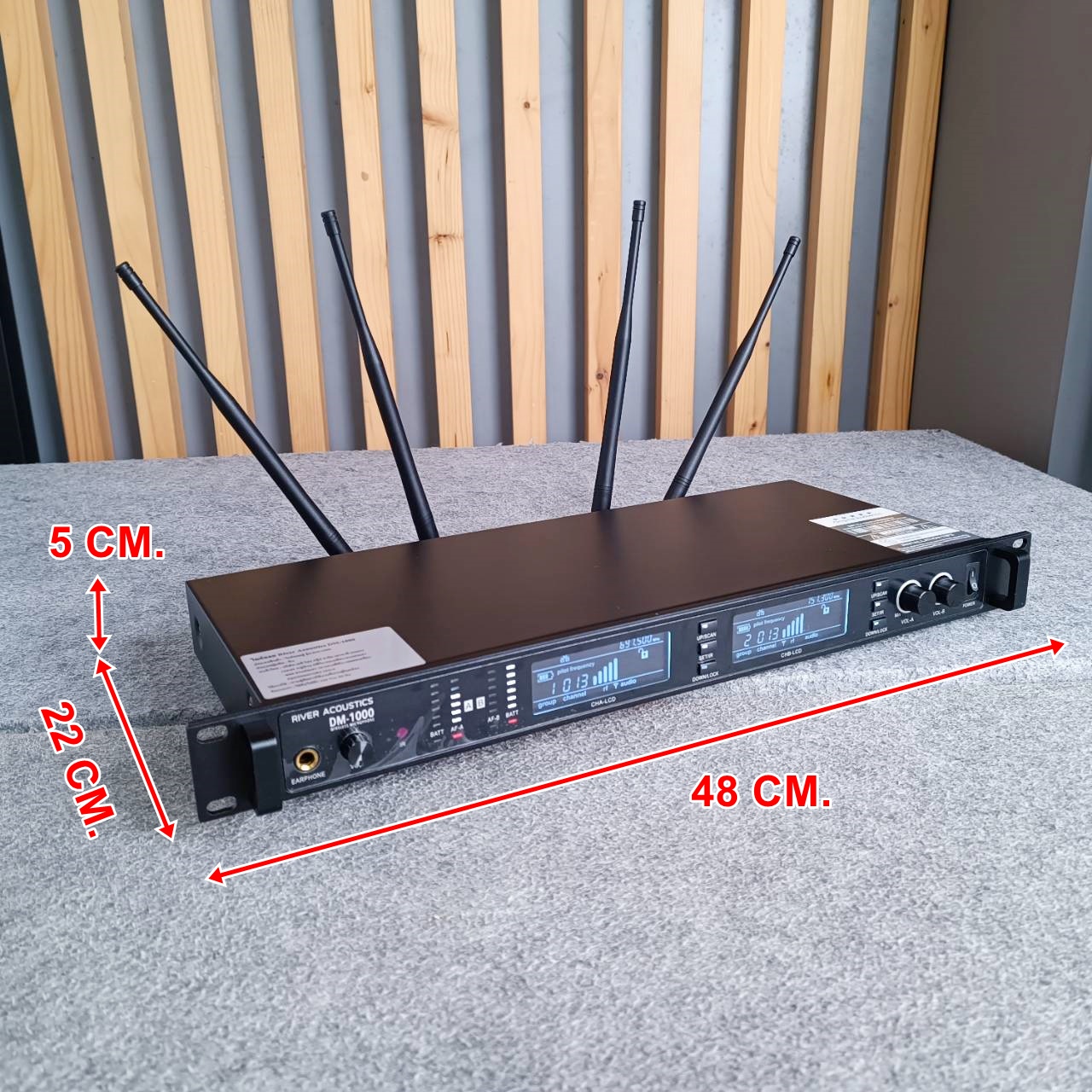 River Acoustics DM-1000 ไมค์ลอยคู่ ไมโครโฟน ไมค์ไร้สาย ไมค์ลอย มือถือคู่ DM 1000 DM1000 เอไอ-ไพศาล