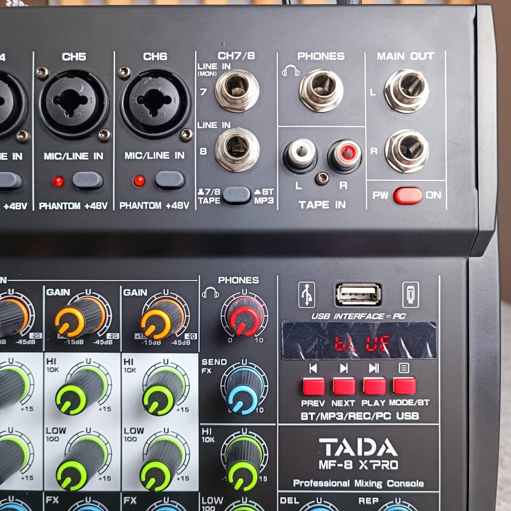 TADA MF-8 MIXER มิกเซอร์ TADA MF 8 MF8 มิกเซอร์ TA DA รองรับ BLUETOOTH มิกเซอร์บลูทูธ 8 input มิกซ์ บลูทูธ มิกเซอร์ Bluetooth mixer เครื่องเสียง มิกเซอร์จิ๋ว มิกเซอร์เอฟเฟค เอไอ-ไพศาล