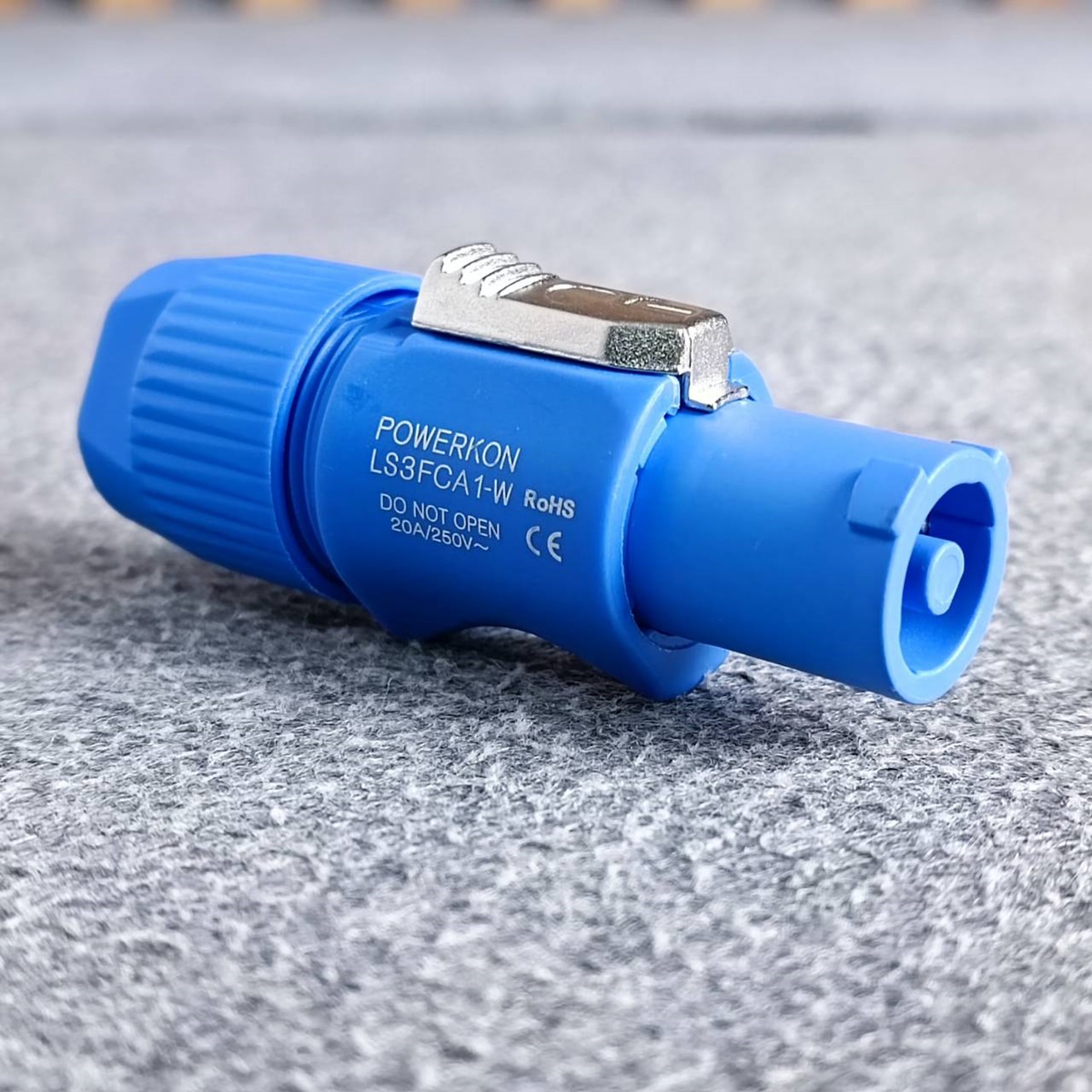 LIDGE LS-3FCA-1W รุ่นกันน้ำ ปลั๊ก POWER CON ตัวผู้ เพาเวอร์ครอนสีฟ้า ACตัวผู้ ปลั๊กตัวผู้ AC POWER PLUG A-type (power in) cable connector เอไอ-ไพศาล