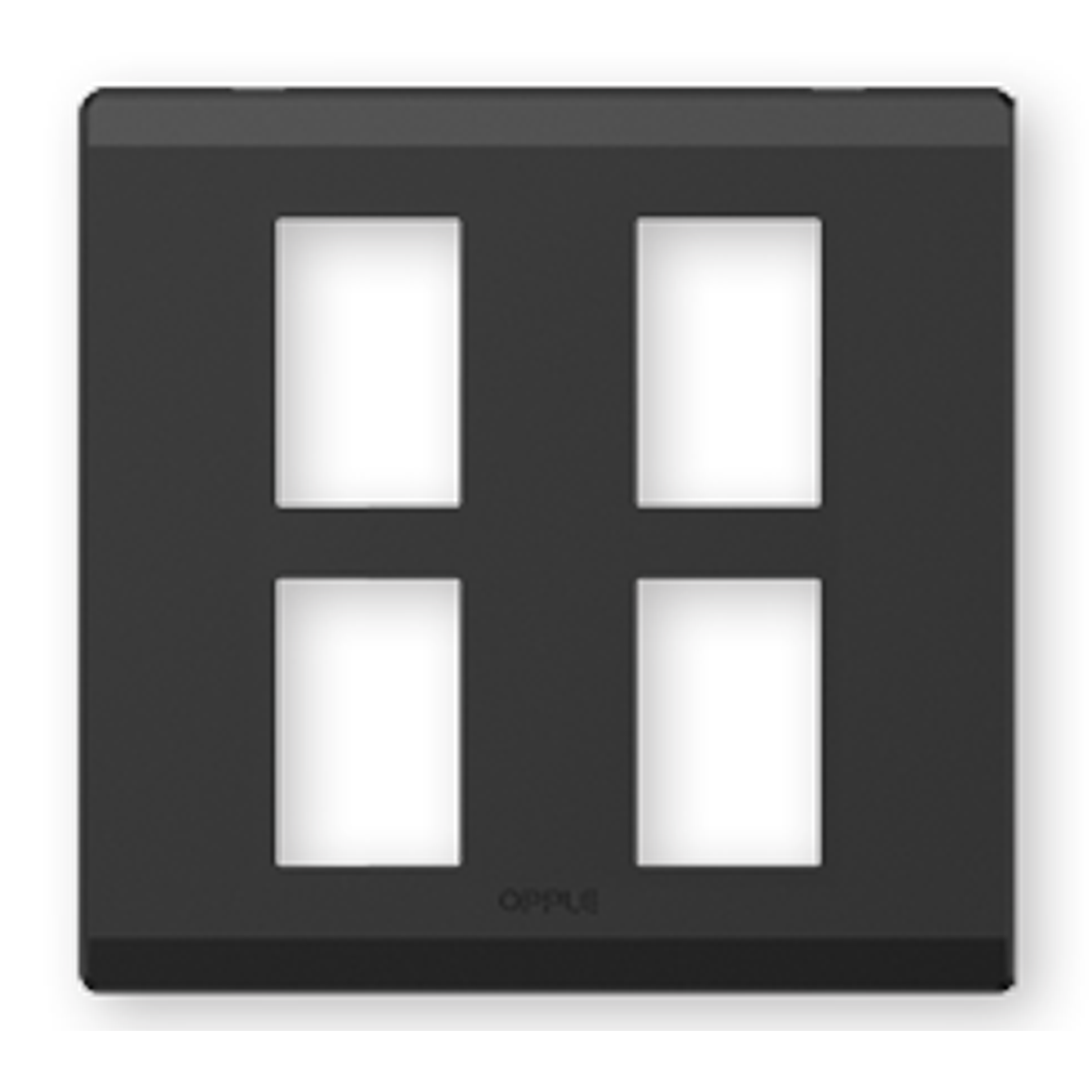 F015940ฺB หน้ากาก 4 ช่อง สีดำ OPPLE F015940ฺB