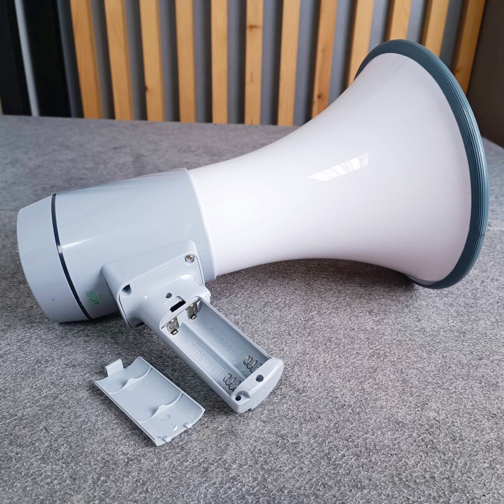 MITSUMI MP-28 โทรโข่ง 9นิ้วชาร์จได้ สีน้ำเงิน 120วัตต์ มีเสียงไซเรน อัดเสียงได้ MP 28 MP28 ชาร์จแบตได้ โทรโข่ง แถมแบตเตอร์รี เอไอ-ไพศาล