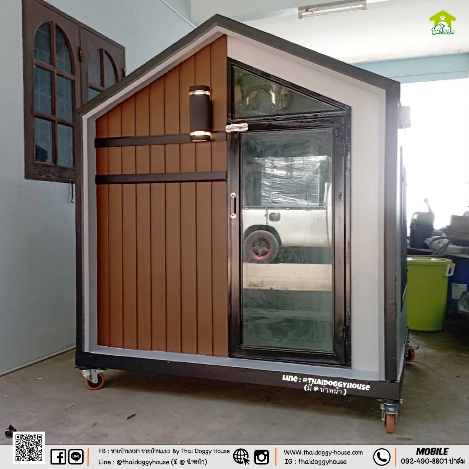 บ้านหมา บ้านแมว " 𝐓𝐇𝐀𝐈 𝐃𝐎𝐆𝐆𝐘 𝐇𝐎𝐔𝐒𝐄 " 🐕🦺🐈 แบบใหม่ล่าสุดของทางร้าน ดีไซน์ทันสมัยให้ความรู้สึกเรียบหรู สวยงาม บ้