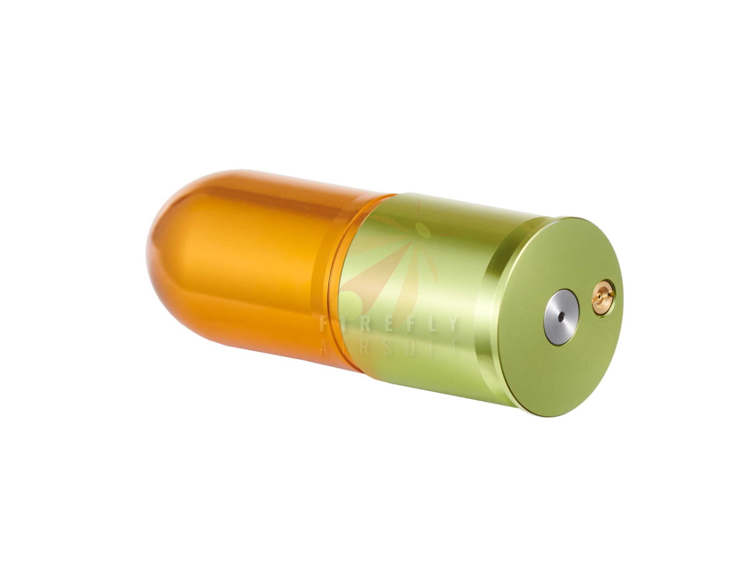 Lancer Tactical Long Aluminum Airsoft 40mm Green Gas Grenade Shell (Color: Gold / Green)