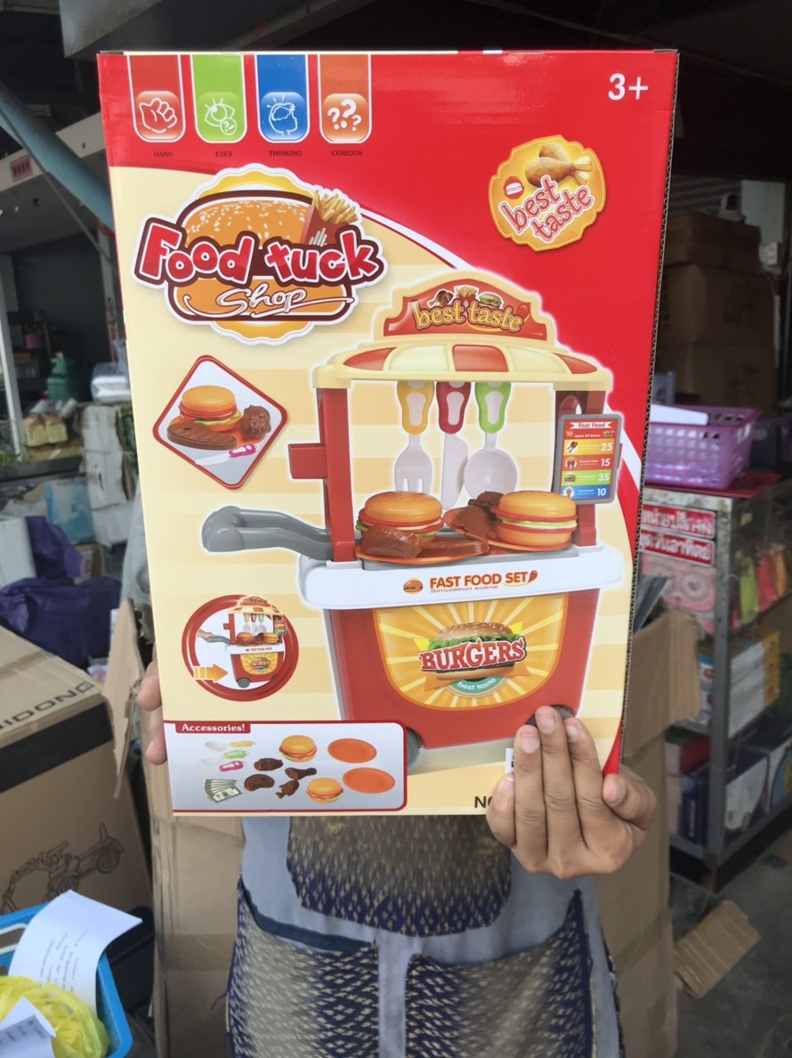 CF8634 ของเล่นเด็กรถเข็นแฮมเบอร์เกอร์