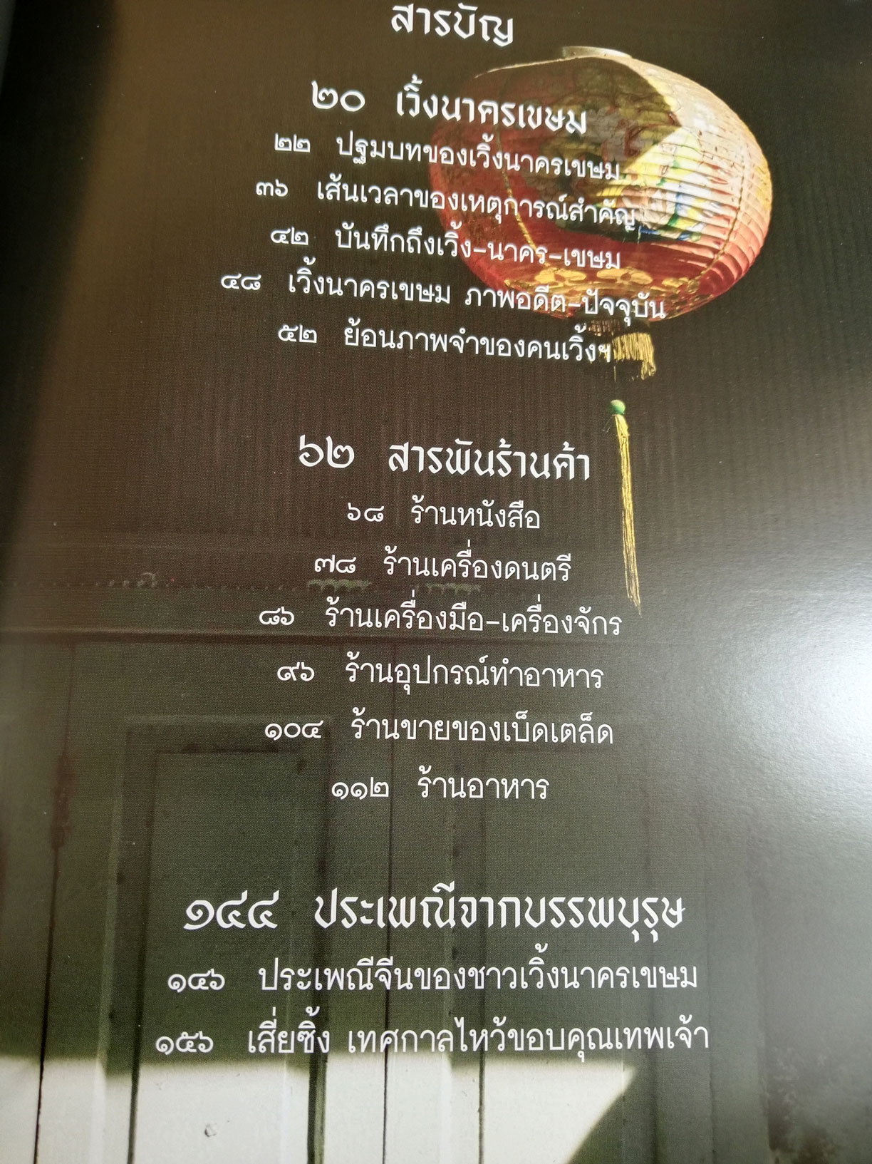 ณ เวิ้ง นาครเขษม หนังสือที่ระลึกประวัติศาสตร์ย่านเก่าแก่ เวิ้งนาครเขษม