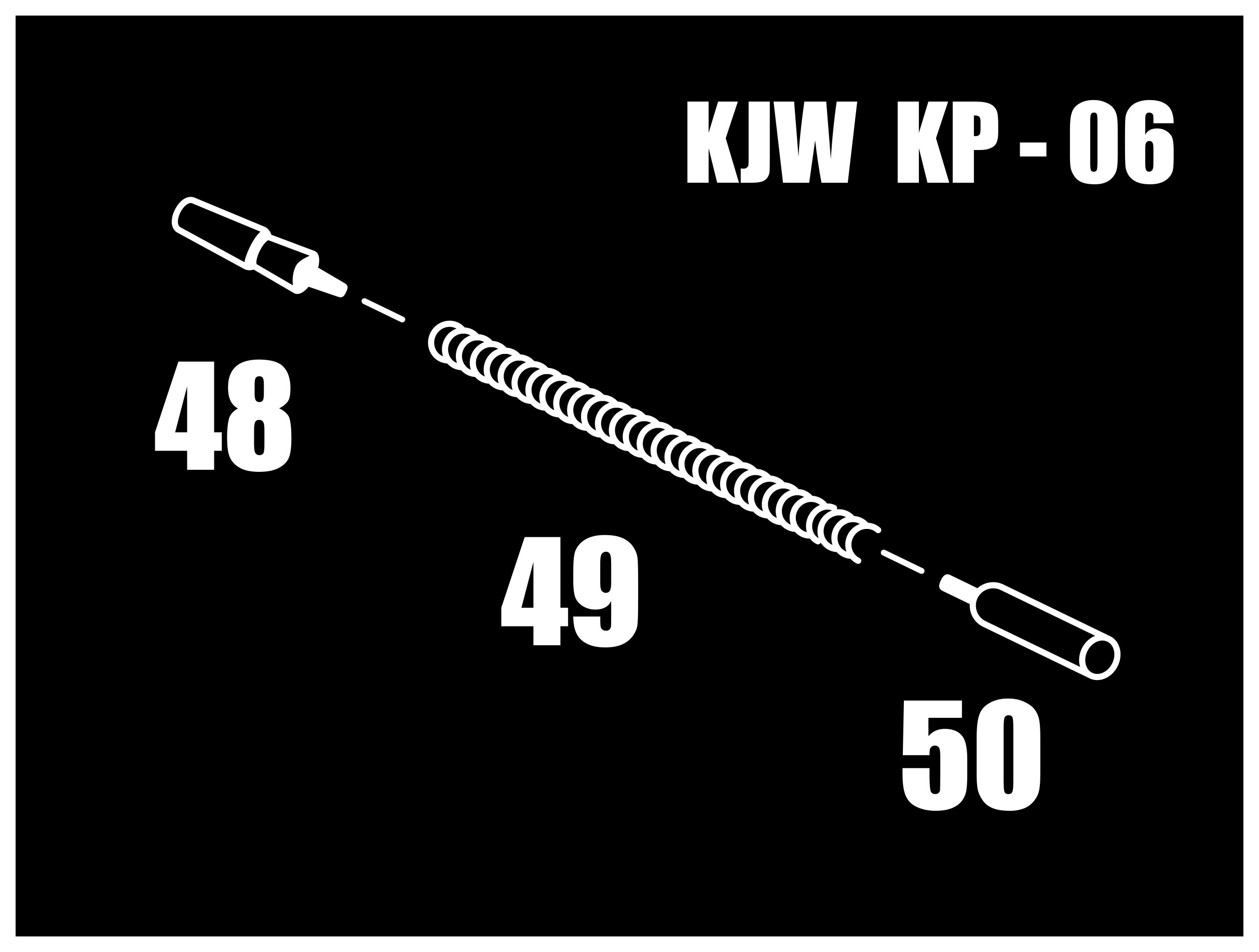 ZEUS KJW KP06 NO.048-050 SLIDE STOP PLUGER,SPRING
