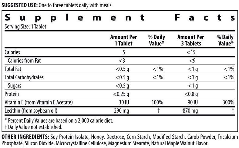 Nutrilite Chewable Vitamin E 270 tablets แบบเคี้ยว มีรสชาติที่ดี กลิ่นเมเปิ้ล ให้ความหวานด้วยน้ำผึ้งจากธรรมชาติ