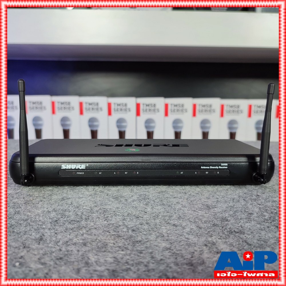 SHURE SVX288TH/PG58-M19 ไมค์ลอยคู่ ไมโครโฟนไร้สายแบบมือถือคู่ย่าน UHF ไมโครโฟน Wireless Microphone SVX288TH/PG58 M19 SVX288TH/PG58M19 เอไอ-ไพศาล +++