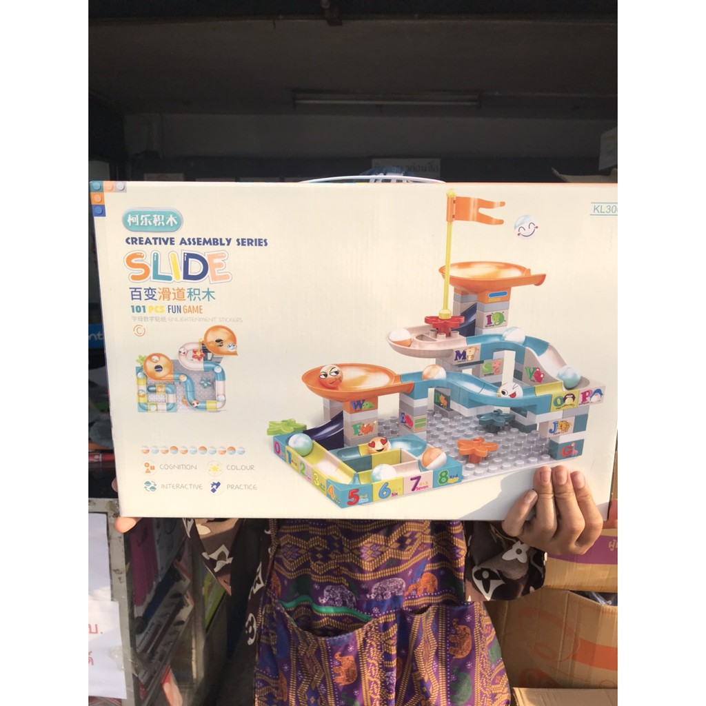 KL3005C ของเล่นเด็กบล็อกตัวต่อราง 101 ชิ้น ปลีกกล่องละ