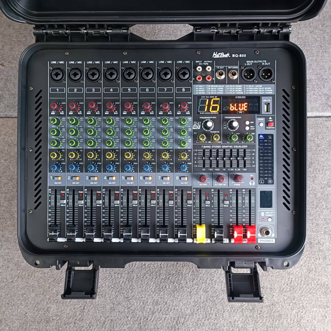 HOTROCK BQ-800 powermixer rackเพาเวอร์มิกซ์ 8 CH แอมป์ จอแสดงผลดิจิทัล MP3 BQ800 BQ 800 เอไอ-ไพศาล