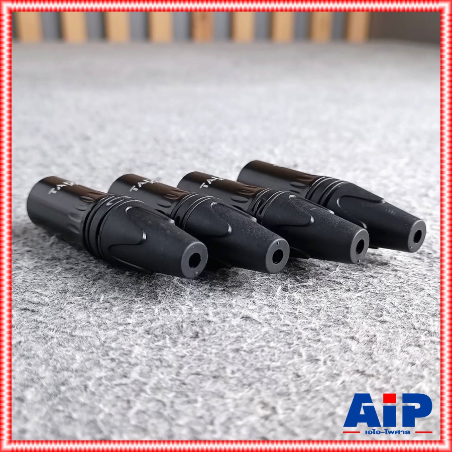 แพ็ค4ตัว TADA GYX-02BK XLR ผู้ สีดำ ปลั๊กแคนนอนตัวผู้ CANNON GYX02BK GYX 02BK เอไอ-ไพศาล