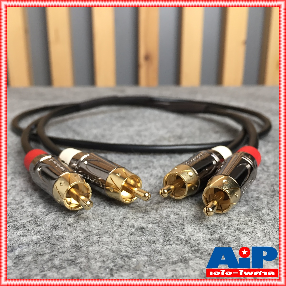 1เมตร AMPHENOL CA4549-4549-WB-001 สายRCAx2หัวท้าย ยาว1เมตร