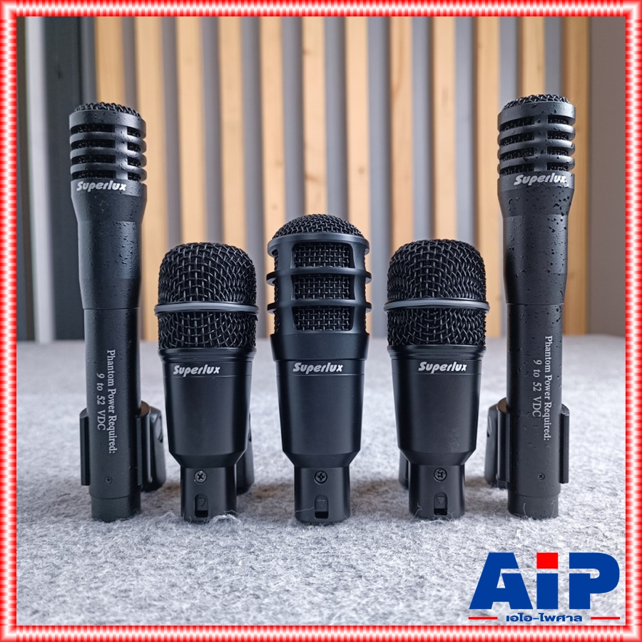 SUPERLUX DRKA3C2 ไมค์เครื่องดนตรี5ชิ้น ไมค์ ไมค์ชุด ชุดMIC ไมค์กลอง MIC ชุดไมค์กลอง ไมค์หนีบกลอง เอไอ-ไพศาล
