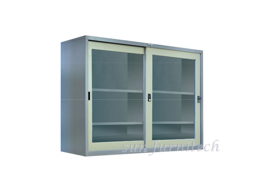 ตู้เอกสารบานเลื่อนกระจก 5 ฟุต elegant รุ่น SL5FGL