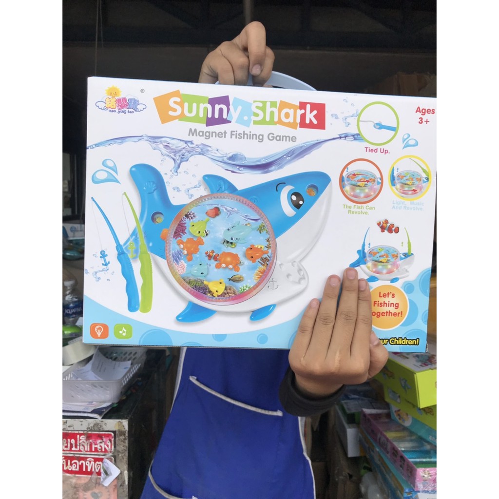 9662 ของเล่นเด็กเกมส์ตกปลาฉลาม ฉลามตกปลาใส่ถ่าน ของเล่นใส่ถ่าน ปลีกกล่องละ