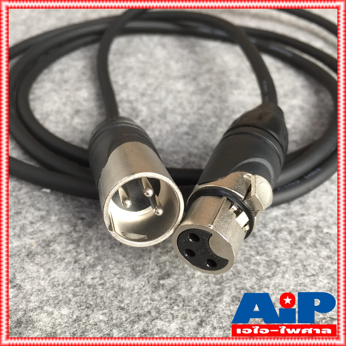 2เมตร AMPHENOL สาย XLRผู้-เมีย 2M CA03-04-C-002 สาย cannon ผู้ ออก cannon เมีย 2เมตร สายสัญญาณ XLR ผู้ - XLR เมีย ความยาว2เมตร