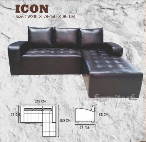 โซฟาเข้ามุม โซฟารับแขก โซฟาพักผ่อน โซฟาแอลเชฟ (L-shape) Aongrada รุ่น ICON