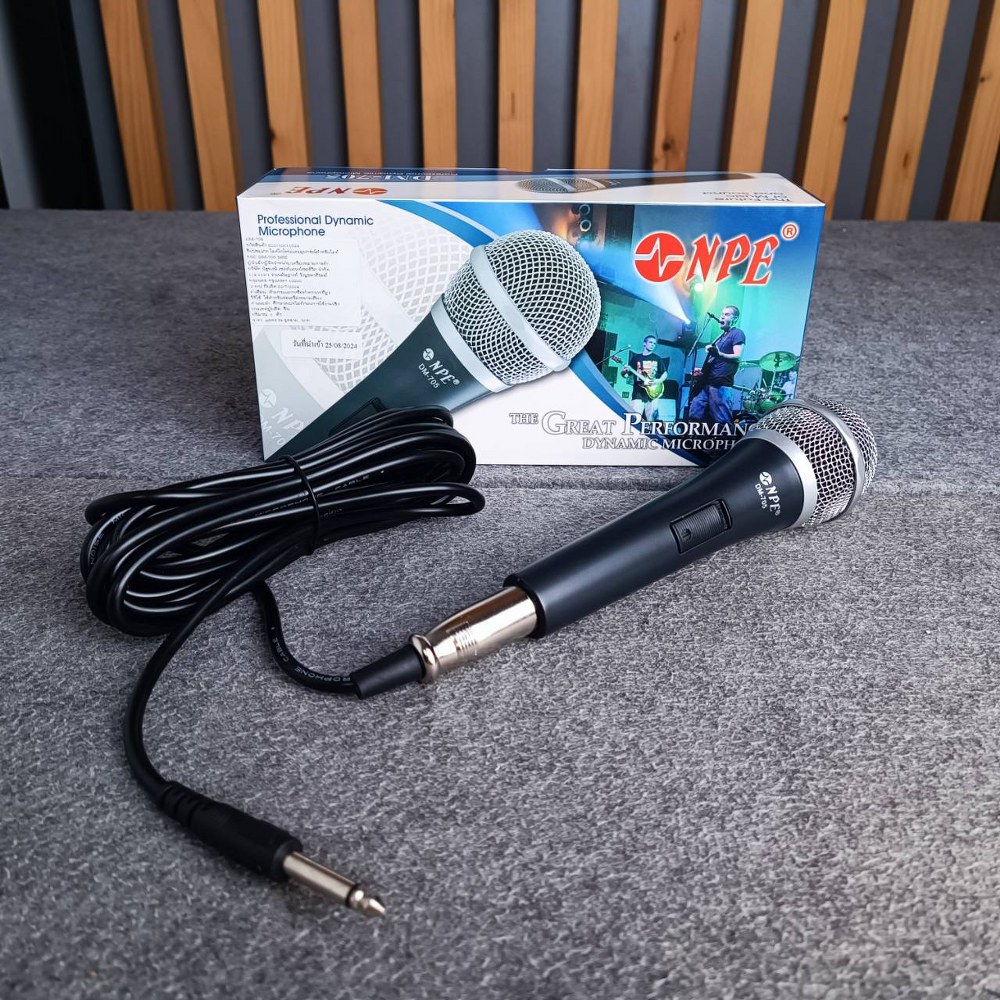 NPE DM-705 ไมค์สาย พร้อมสายไมค์ยาว 4.5 เมตร DM 705 DM705 Microphone ไมโครโฟน เอไอ-ไพศาล