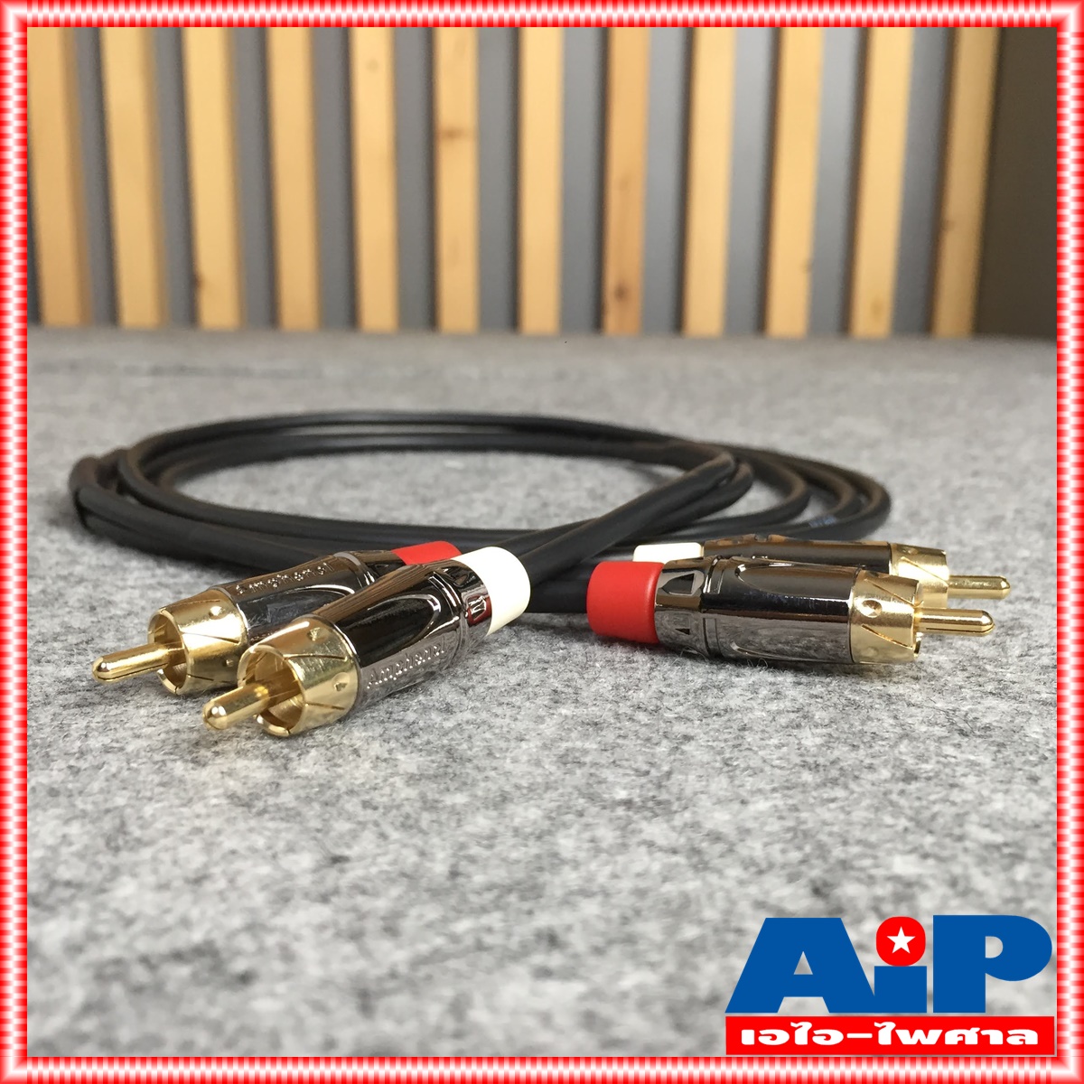 2เมตร AMPHENOL สาย RCAx2หัวท้าย 2M CA4549-4549-WB-002 สาย RCA x2 - RCA X2 ความยาว 2เมตร สายสัญญาณ RCA 2หัว - RCA 2หัว