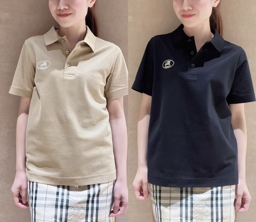 **do** เสื้อคอโปโล Burberry Cotton Polo Shirt ผู้หญิง มี 2 สี สินค้าใหม่ ของแท้