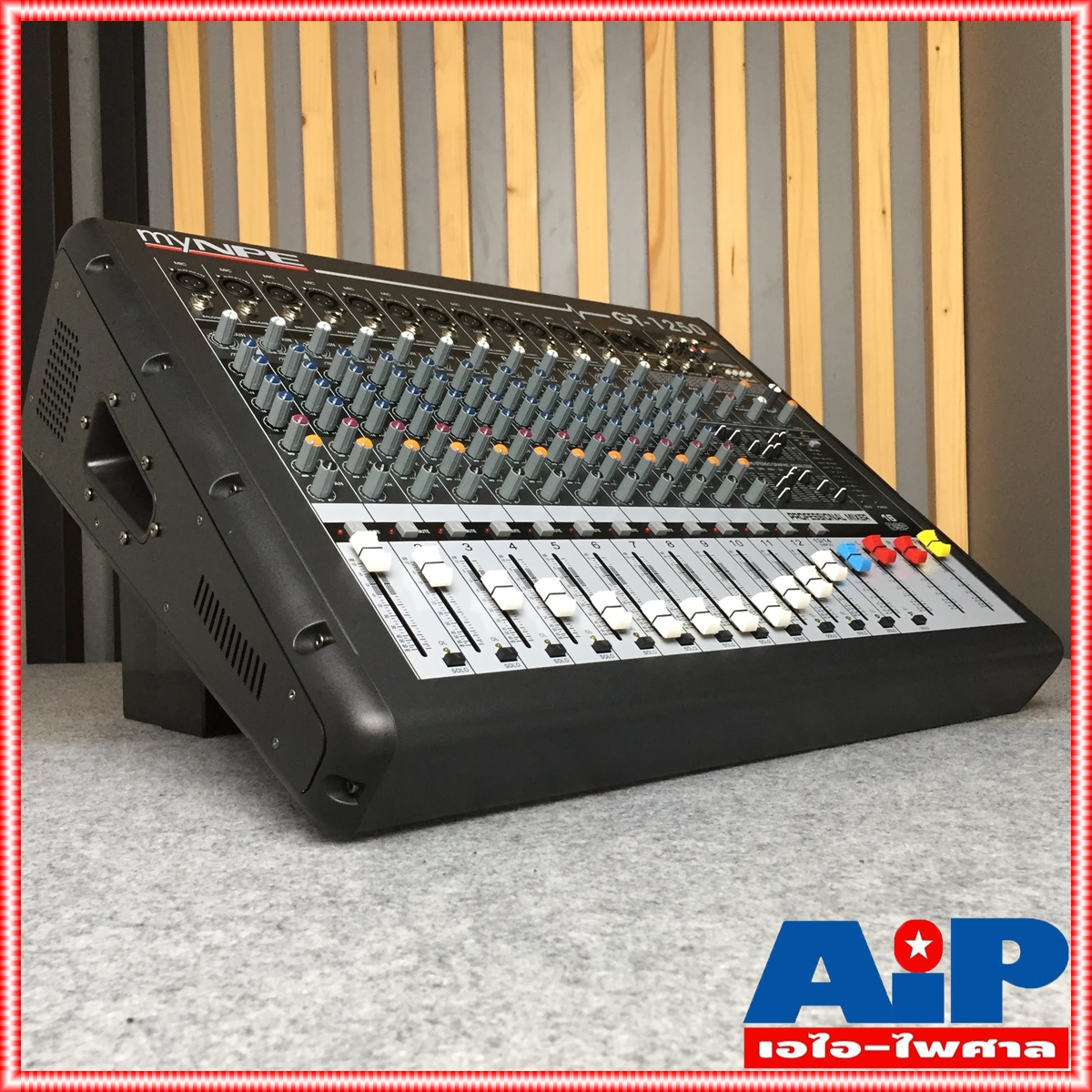 MYNPE GT-1250 POWER MIXER12mono 500W มิกเซอร์ GT1250 POWERMIX เพาเวอร์มิกซ์ มิกซ์ เครื่องเสียง เครื่องปรับแต่งเสียง เอไอ-ไพศาล