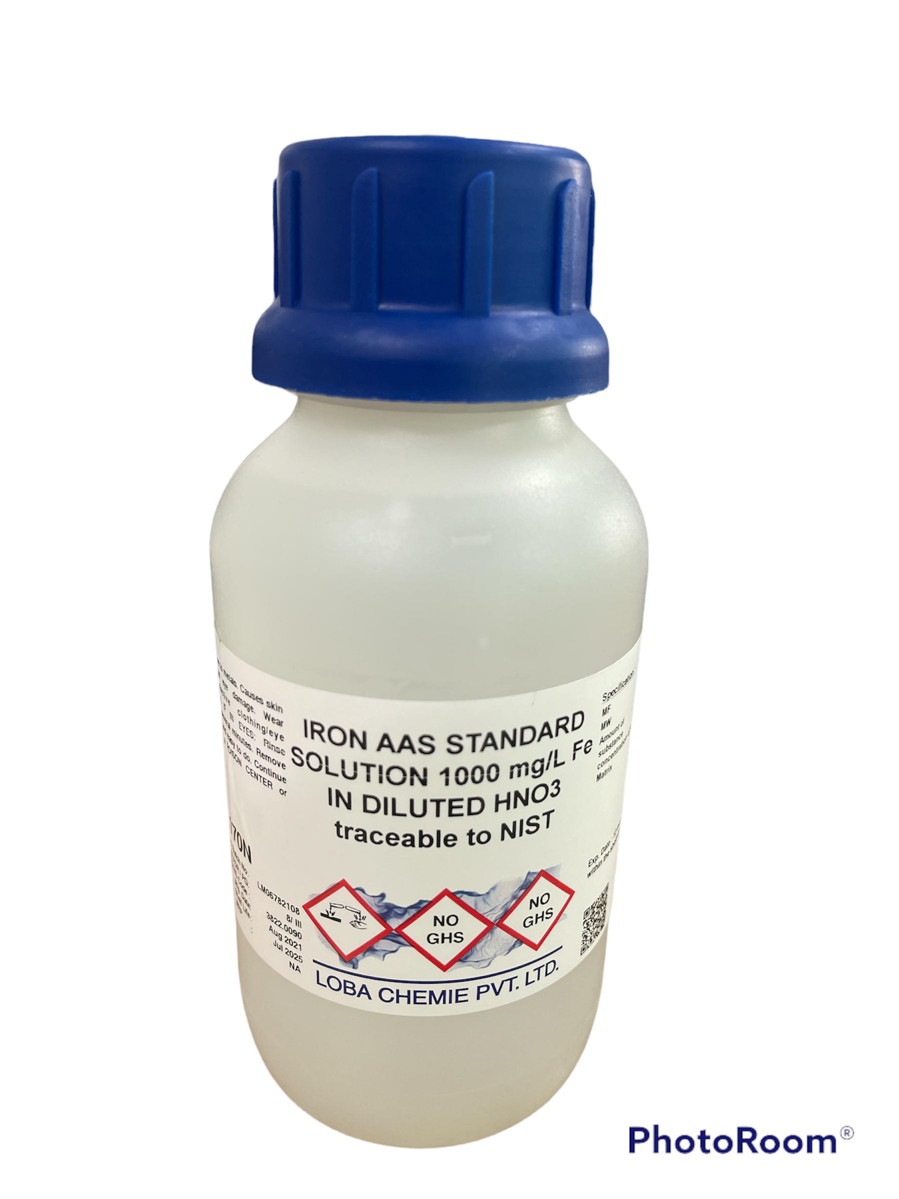 Standard Solution for AAS, Tin, Sodium,Iron,Zinc, Manganese, Chromium 500 ml -Loba India