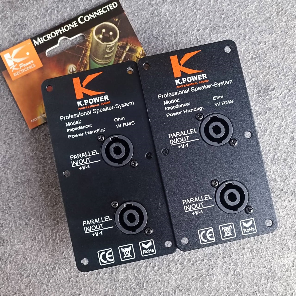 แพ็ค2อัน K.POWER แท็ปสเปคคอนx2 7.5x14.5cm ทรงตั้ง แท็ปสเปคคอนx2 แท็ปลำโพง แท็ป แท็ปSPEAKON เอไอ-ไพศาล