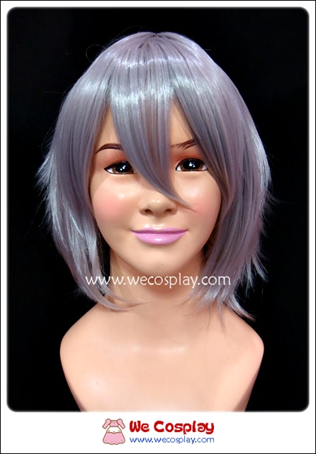 วิกผมคอสเพลย์ สีเทา ทรงซอยสไลซ์สั้น Short Grey Cosplay Wig ไหมทนร้อน