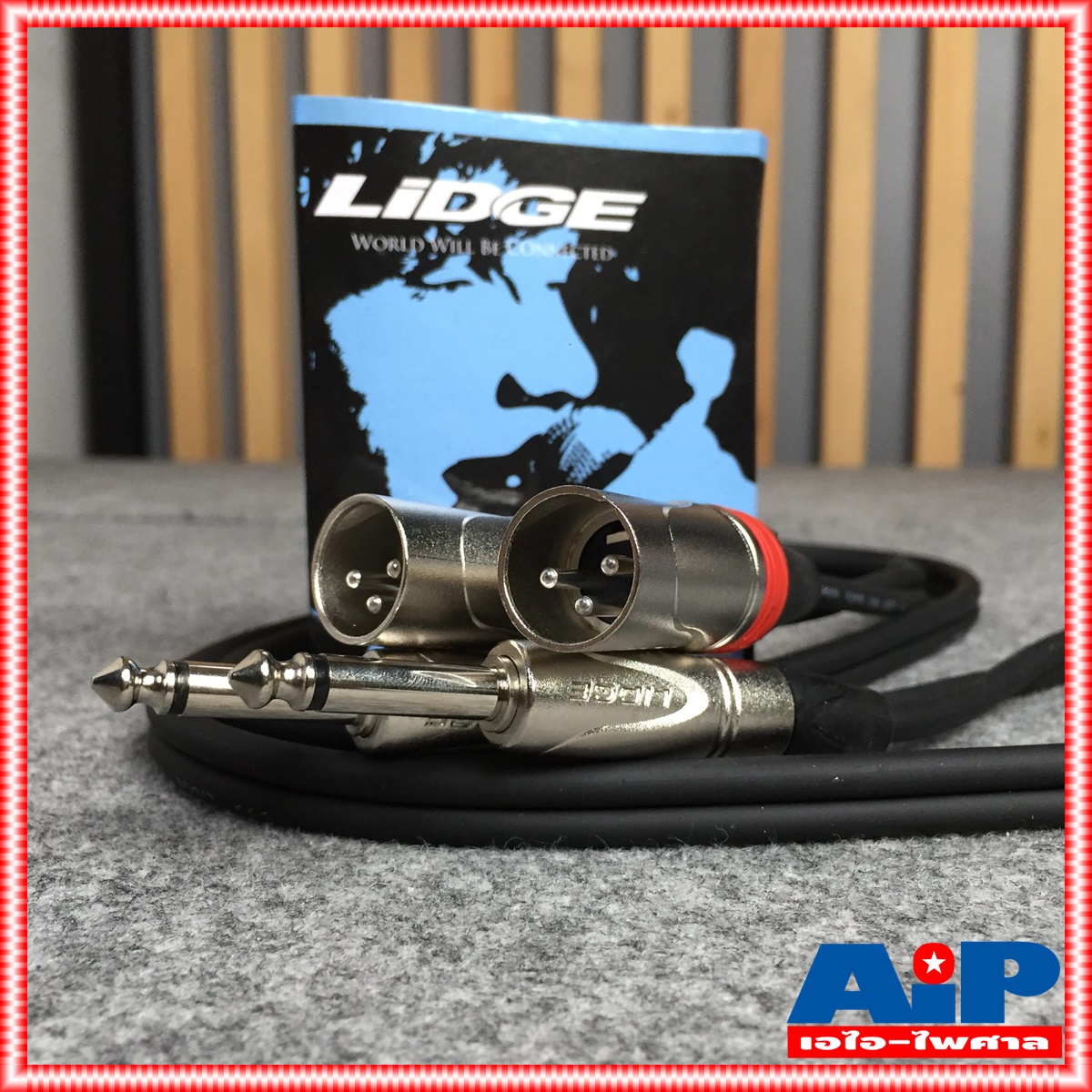 สายคู่ข้างละ2หัว 1.5เมตร LIDGE YM-712 สาย CANNON ผู้ - MIC สายดำ YM 712 YM712 สายสัญญาณเสียง XLR ผู้ ออก PHONE สายสัญญาณ