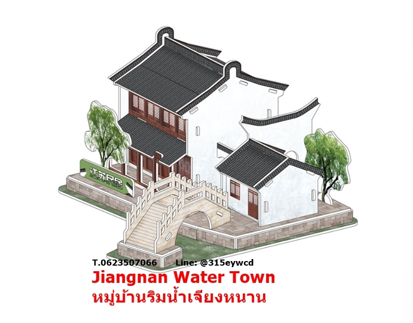 โมเดลประเทศจีน ร้านผ้าไหมเจียงหนาน