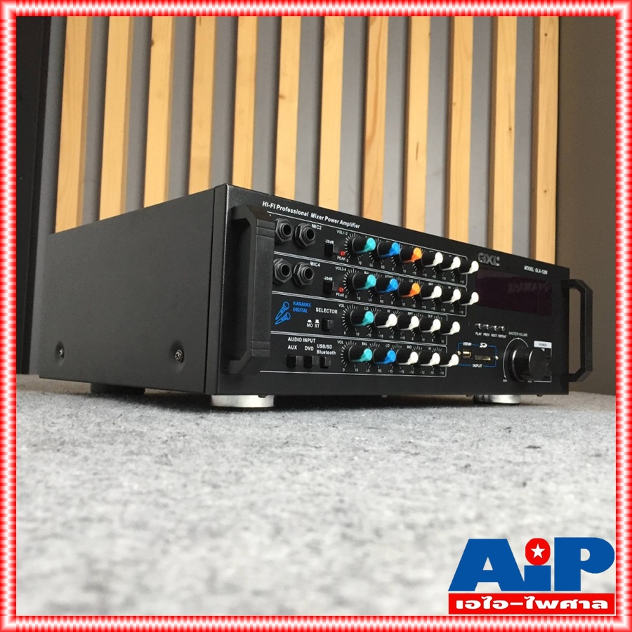 GXL GLA1280 แอมป์ มีช่องเสียบ USB SD-CARD บลูทูธ เพาเวอร์แอมป์ ขยายเสียง GLA-1280 แอมป์คาราโอเกะ มีเอคโค่ เอไอ-ไพศาล