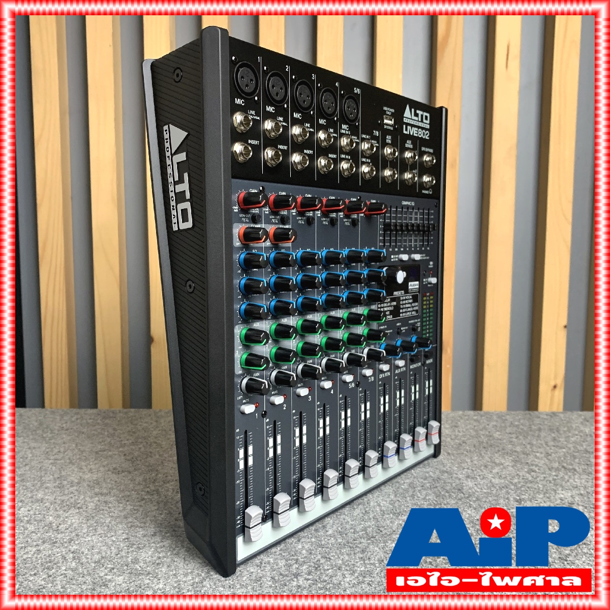 ALTO LIVE-802 MIXER เครื่องแต่งเสียง เครื่องปรับแต่งเสียง เครื่องเสียง มิกเชอร์ มิกซ์ LIVE 802 LIVE802 เอไอ-ไพศาล