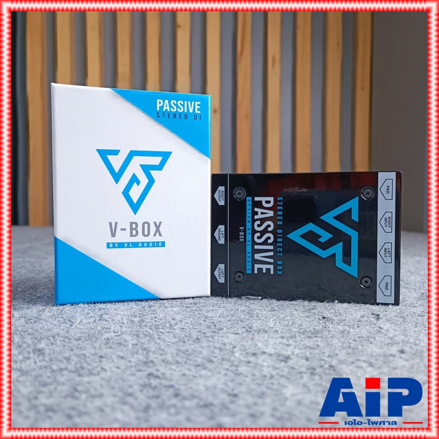 V BOX Stereo Passive DI MKII ตัวกรองสัญญาณเสียง กล่องสัญญาณเสียง ดีไอสำหรับเบสกีตาร์และเครื่องดนตรี เอไอ-ไพศาล