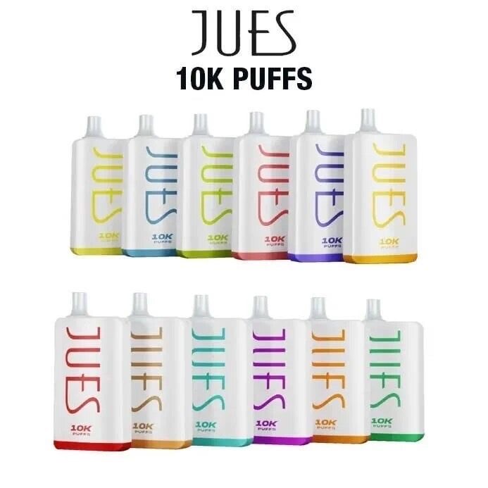 Jues Disposable 10,000puffs !! 18ml Nic3%(30mg) มี12กลิ่นให้เลือก ใช้แล้วทิ้งขาร์จได้