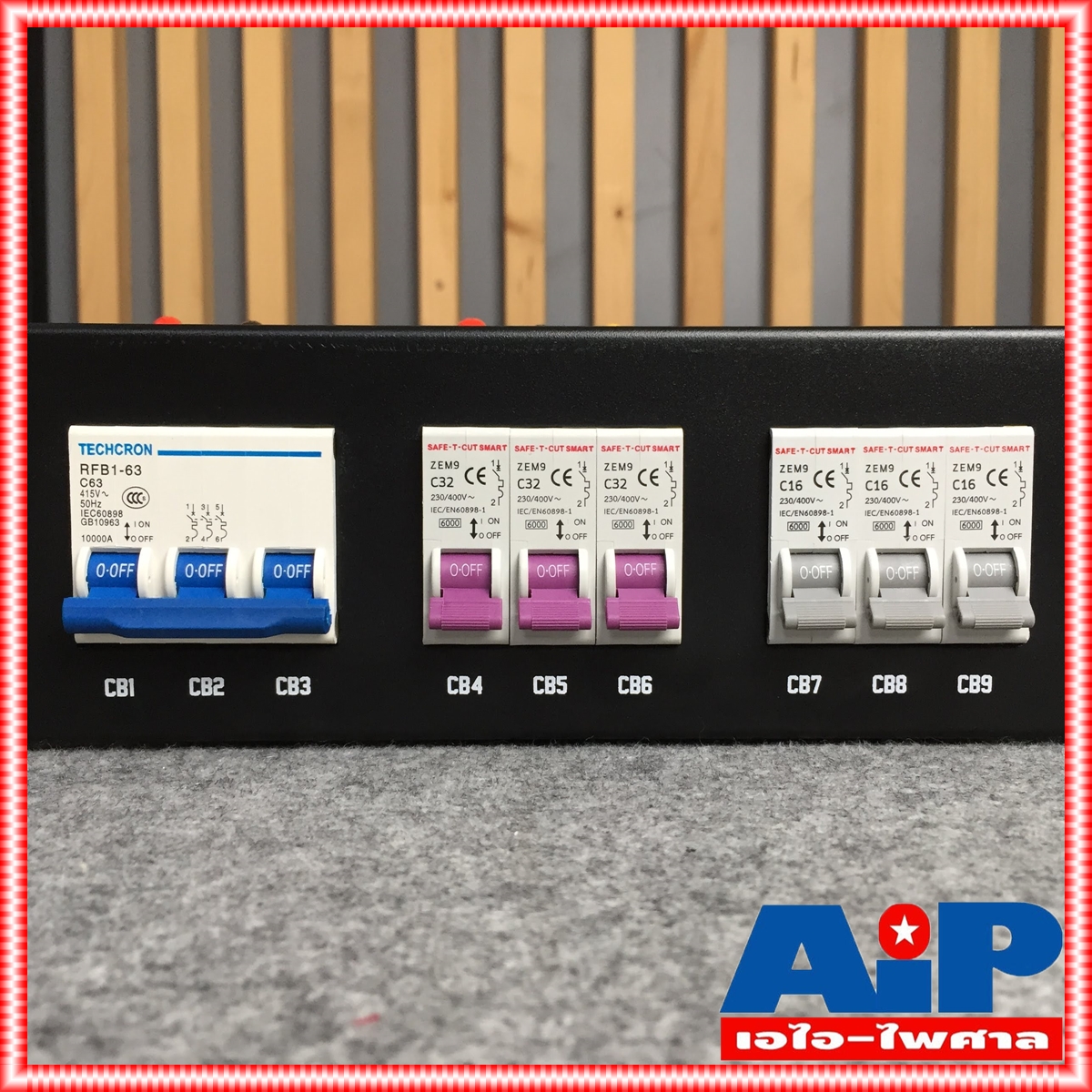 TECHCRON C9 / K3B ชุดโหลดไฟ 3 เฟส ขนาด 2U ปลั๊กโหลด3เฟส พร้อมเพาเวอร์ปลั๊กIN C9K3B C9 K3B C-9/K-3B เอไอ-ไพศาล