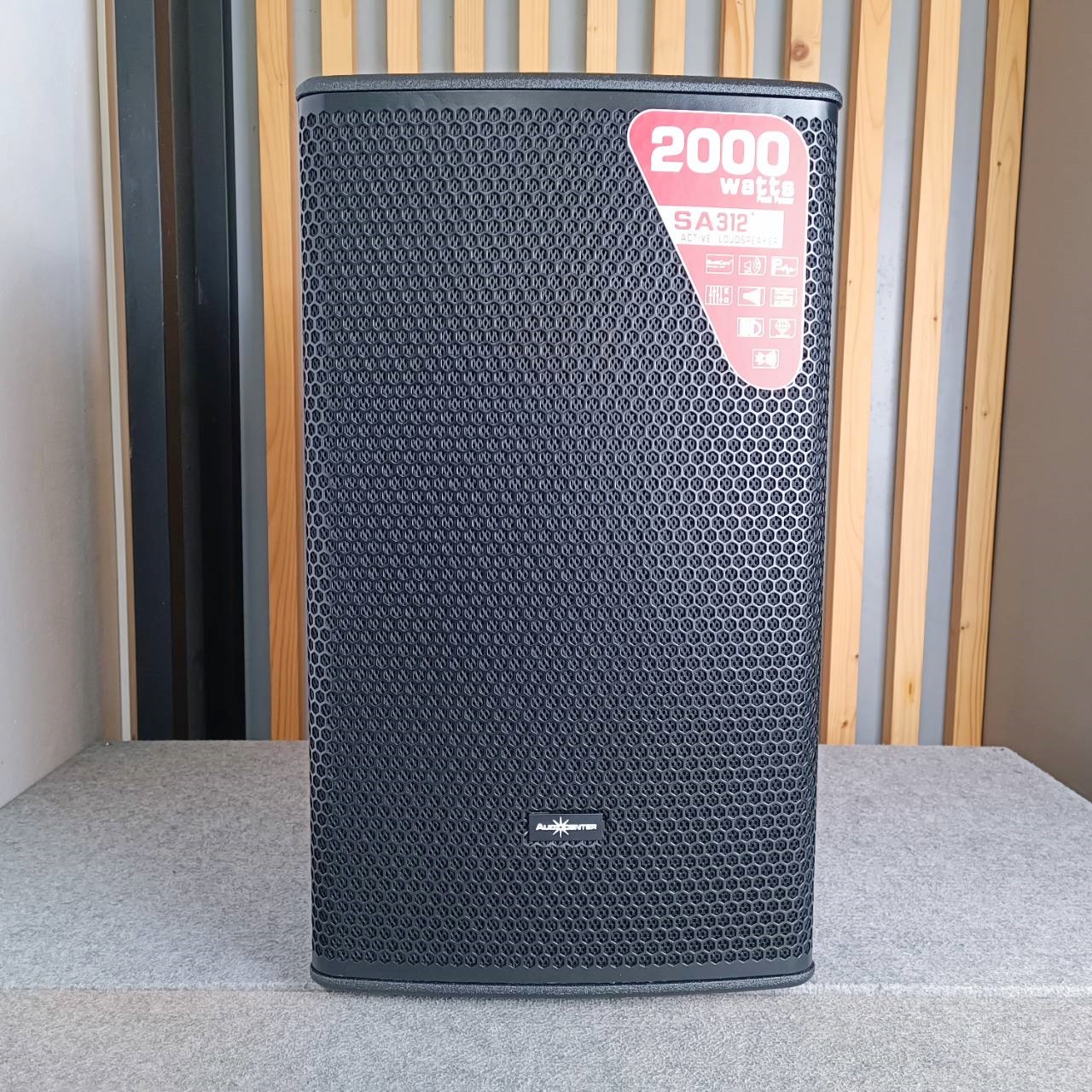 AUDIOCENTER SA312+ active speaker ตู้ไม้ ลำโพง 2 ทาง แอมป์ในตัว 2000 วัตต์ 12 นิ้ว SA-312+ SA 312+ เอไอ-ไพศาล