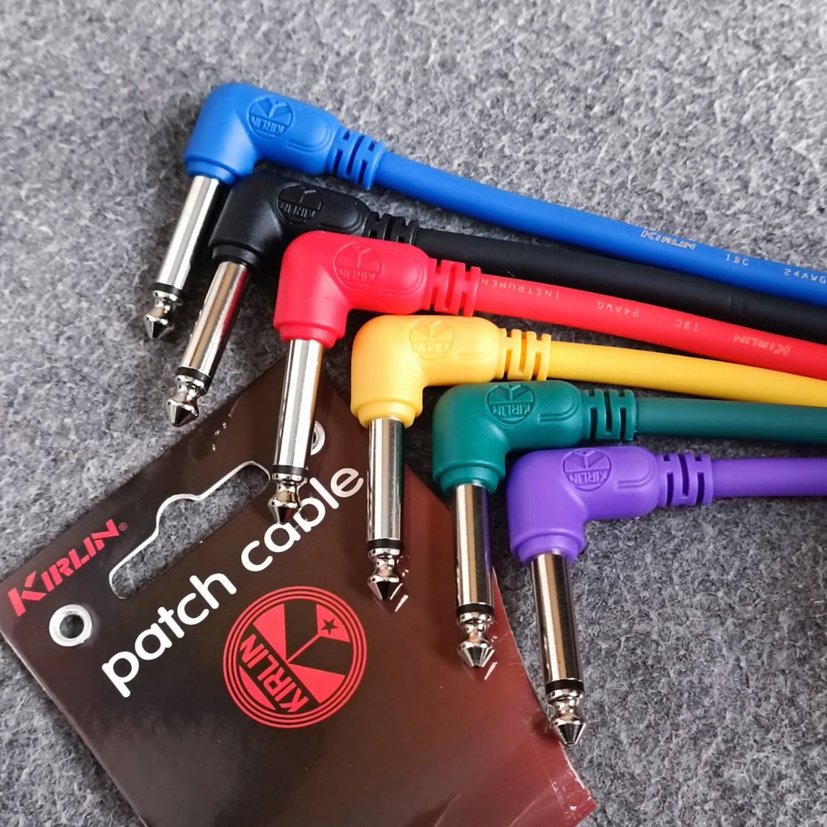 KIRLIN I6-243 สายพ่วงเอฟเฟคกีต้าร์ ชุด6เส้น 6สี ยาว15เซนติเมตร สายต่อเอฟเฟคกีตาร์ หัวงอ/หัวงอ 24awg สายสัญญาณกีต้าร์ เอไอ-ไพศาล