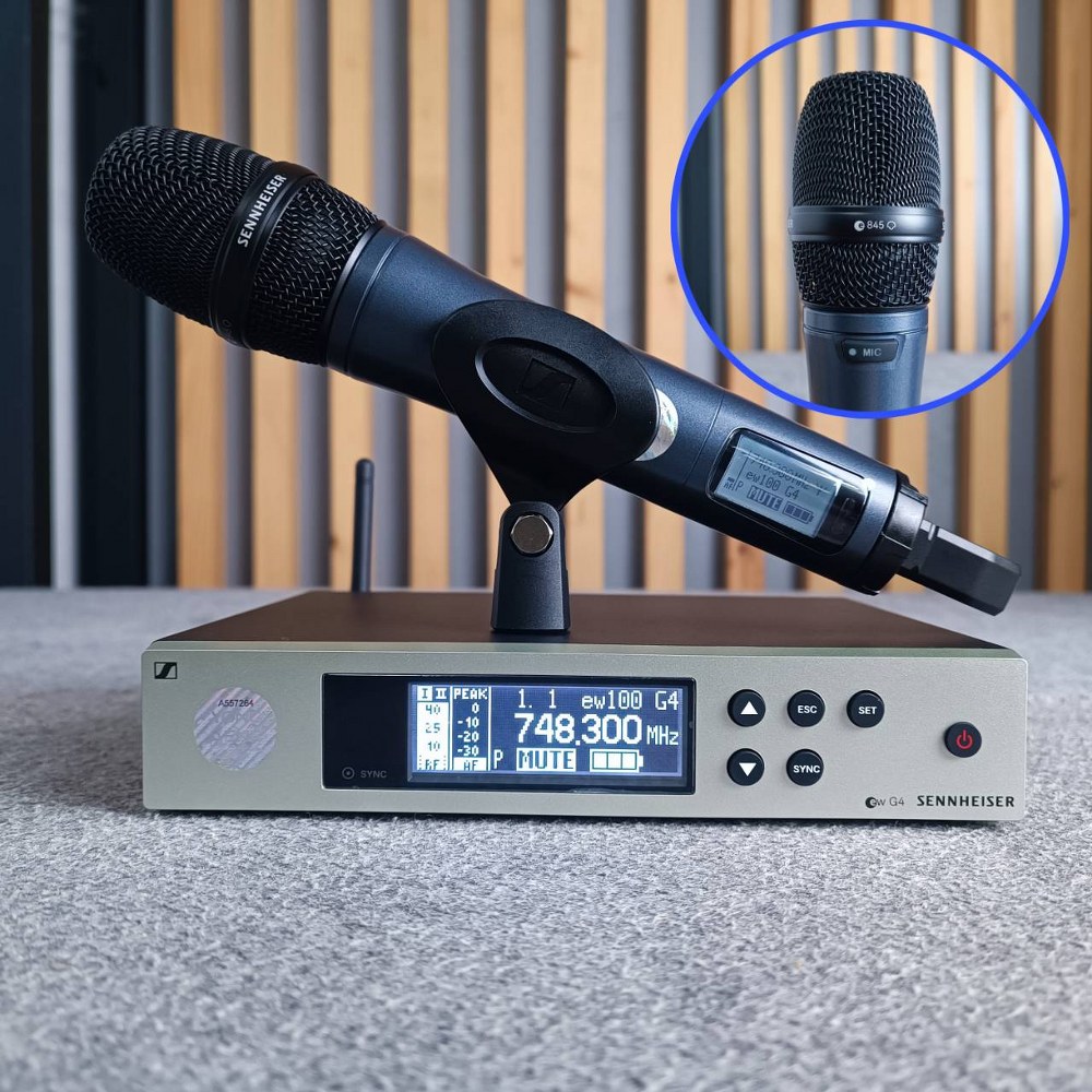 สินค้าใหม่ ลดล้างสต็อค SENNHEISER E100G4 MMD845 ไมค์ลอย EW 100 G4-845-TH EW 100 G4 845 TH ชุดไมค์ลอยเดี่ยวแบบมือถือ ย่าน UHF เอไอ-ไพศาล