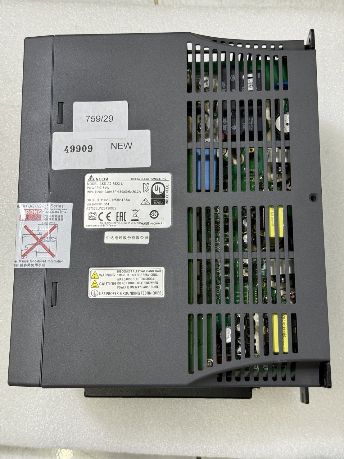 ASD-A2-7523-L SERVO DRIVE "DELTA"