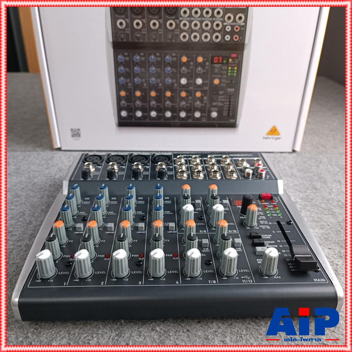 BEHRINGER XENYX-1202SFX mixer มิกเซอร์ 12-Input 2-Bus Mixer with XENYX Mic Preamps, British EQs and 24-Bit Multi-FX Processor มิกเซอร์ แบบอนาล็อค XENYX 1202FX +++ เอไอ-ไพศาล