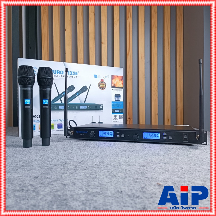 PROEUROTECH PRO111 ไมค์ลอยมือถือคู่UHF ไม่มีกระเป๋า ไมค์ลอยคู่ ไมค์คาราโอเกะ PRO EUROTECH PRO 111 แถม อุปกรณ์ย้ายเสา PRO-111 โปรยูโรเทค ยูโรเทค เอไอ-ไพศาล