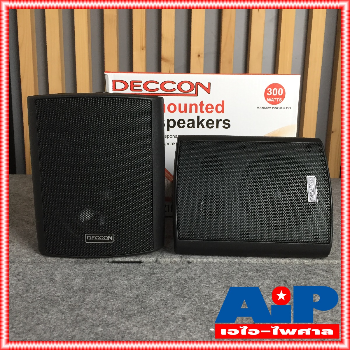 DECCON ZIN-4 ตู้ลำโพงแขวน4นิ้ว ตู้ลำโพงพลาสติก 4นิ้ว 2 ทาง แขวนผนัง 300วัตต์ สีดำ ZIN 4 ZIN4 เอไอ-ไพศาล