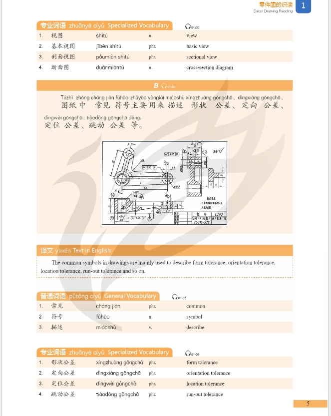 ภาษาจีนด้านวิศวกรรมเมคคาทรอนิกส์ ระดับกลาง 中文+机电一体化 (中级)