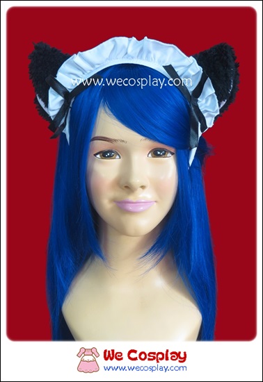 ที่คาดผมหูแมวเมด สีดำ และกระพรวน Black Cat Maid Headband and Bell